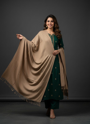 Sudako Acrylic Solid Women Shawl(Multicolor)