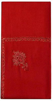 CHOUDHARYRETAILS Wool Embroidered Women Shawl(Red)