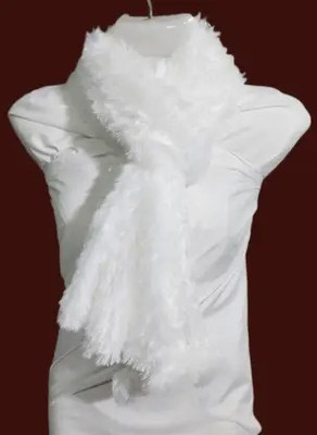 Aarti Creation Wool Solid Women Shawl(White)