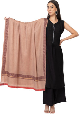 Sudako Acrylic Printed Women Shawl(Brown)