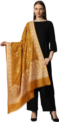 swi stylish Wool Printed Women Shawl(Multicolor)