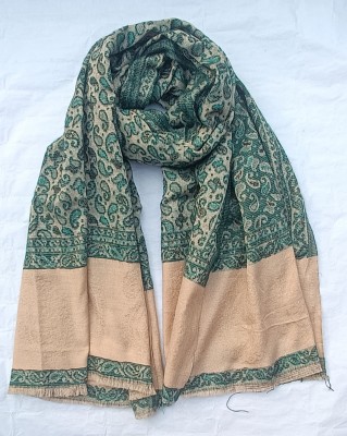 Aayat Fashion Wool Printed Women Shawl(Green)