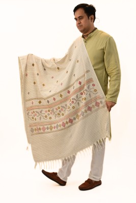 Sprha Wool Polka Print Men, Women Shawl(Beige)