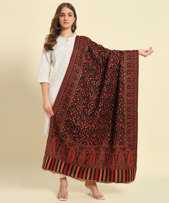 HEMLOCK Wool Self Design Women Shawl(Multicolor)