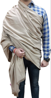 Hemant Polyester Wool Blend Woven Men, Women Shawl(Grey)