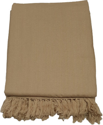 CHANDRAVATI Wool Solid Men Shawl(Brown)