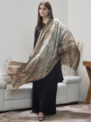 InWeave Acrylic Printed Women Shawl(Green)