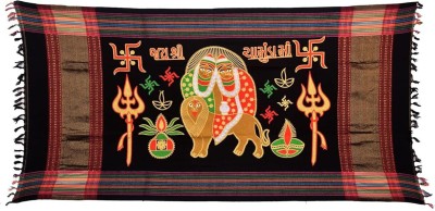 Navya Handicraft Wool Embroidered Women Shawl(Black)