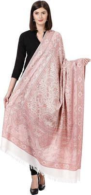 HOC Cashmere Printed Women Shawl(Pink)