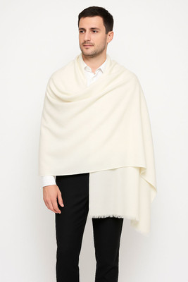 KTC Wool Solid Men Shawl(Beige)