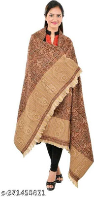 LIBSADRESSES Wool Self Design Women Shawl(Multicolor)