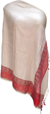 Soul Essence Wool Embellished Women Shawl(White)