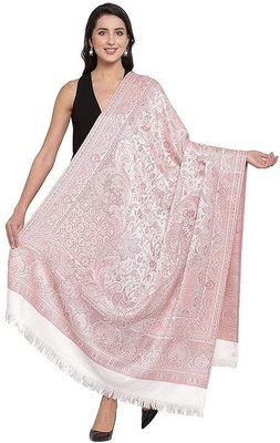 CHOUDHARYRETAILS Pashmina Self Design Women Shawl(White)