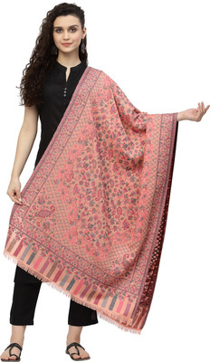 Anekaant Wool Self Design Women Shawl(Multicolor)
