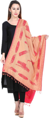 Kti Viscose Printed Women Shawl(Pink)
