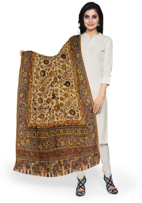 SNandCo Cashmere, Wool, Pashmina Floral Print, Paisley, Woven Women Shawl(Beige)