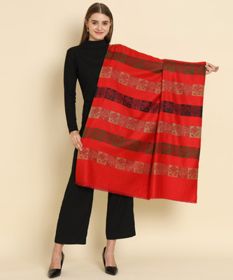 ZEPPI Polyester Wool Blend Self Design Women Shawl(Multicolor)
