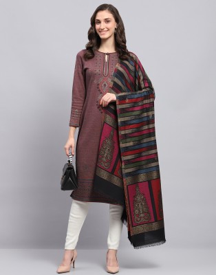 MONTE CARLO Wool Self Design Women Shawl(Multicolor)