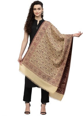 Anekaant Wool Self Design Women Shawl(Multicolor)