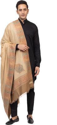 Pashgiri Wool Embroidered Men Shawl(Beige)