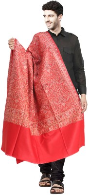 Ramnaya Wool Floral Print Men Shawl(Red)