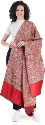 Life and style Wool Printed Women Shawl(Red)