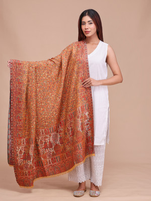swi stylish Wool Woven Women Shawl(Multicolor)