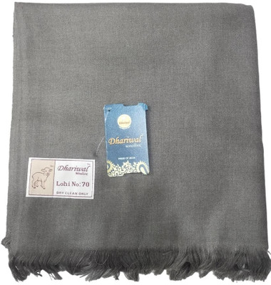 Dhariwal Wool Solid Men Shawl(Grey)