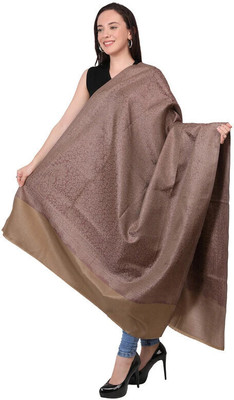 manra Wool Printed Women Shawl(Brown)