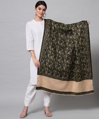HEMLOCK Wool Printed Women Shawl(Multicolor)