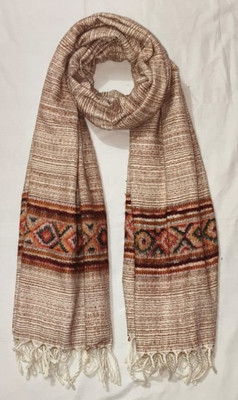 NE AAYAT FASHION ZONE Wool Self Design Women, Men Shawl(Brown)