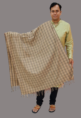 Vrinde Wool Checkered Men, Women Shawl(Multicolor)