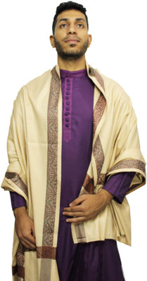 Cambik Wool Striped Men Shawl(Gold)