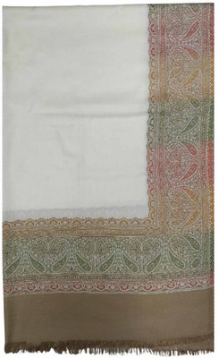 Soul Essence Wool Woven Women Shawl(White)
