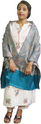 Royal-E-Kashmir Wool Woven Women Shawl(Multicolor)