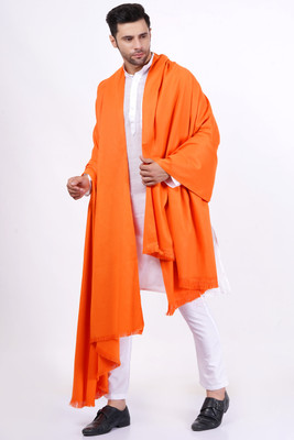 JAG Wool Solid Men, Women Shawl(Orange)