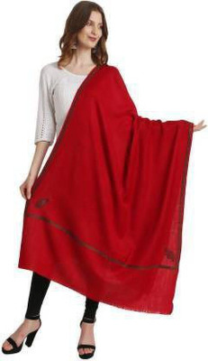 CHOUDHARYRETAILS Viscose Self Design Women Shawl(Red)