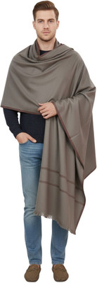 Sprha Wool Self Design Men Shawl(Grey)
