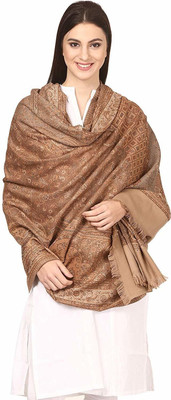 CHOUDHARYRETAILS Viscose Paisley, Self Design Women Shawl(Beige)