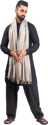 BAISA Wool Solid Men Shawl(Brown)