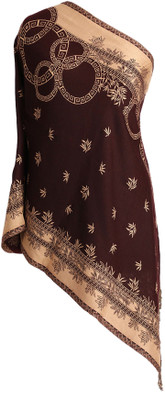 Kti Viscose Printed Women Shawl(Brown)