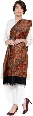 CHOUDHARYRETAILS Wool Woven Women Shawl(Black)