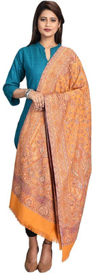 CHOUDHARYRETAILS Wool Woven Women, Men Shawl(Yellow)