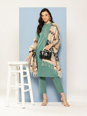 Aarika Wool Printed Women Shawl(Multicolor)