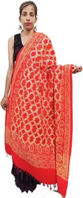 Royal-E-Kashmir Pashmina Embroidered Women Shawl(Red)