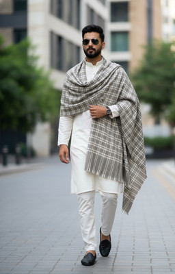 Winter Heirloom Acrylic Solid Women Shawl(Beige)