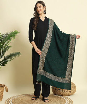 ZEPPI Wool Self Design Women Shawl(Multicolor)