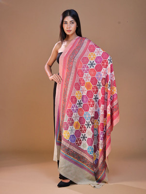 swi stylish Wool Paisley Women Shawl(Multicolor)