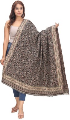 Life and style Wool Woven Women Shawl(Black)