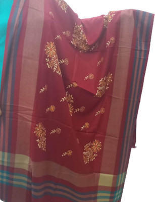 Check My Kart Viscose Printed Women Shawl(Maroon)